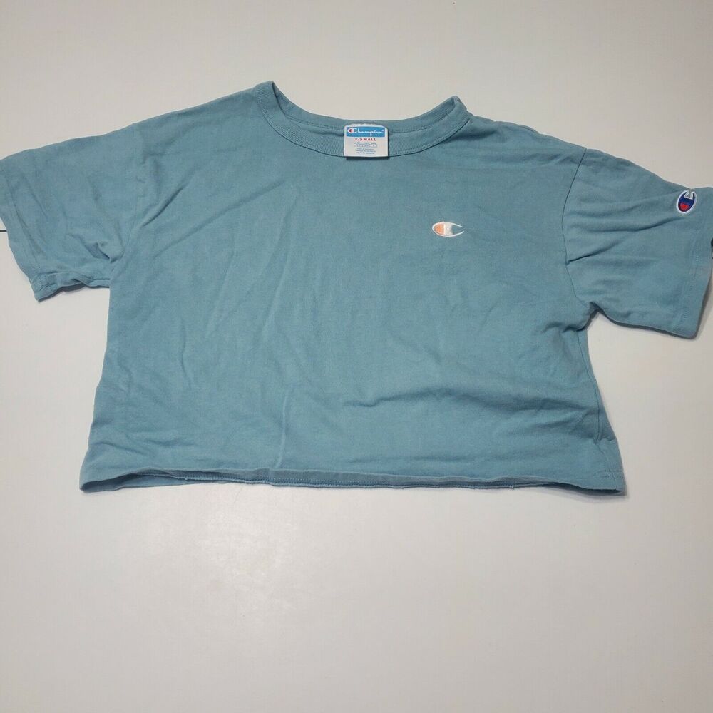 Champion Womens X-Small Pullover Sweatshirt Style Tee Shirt Shirt Sleeve Stretch